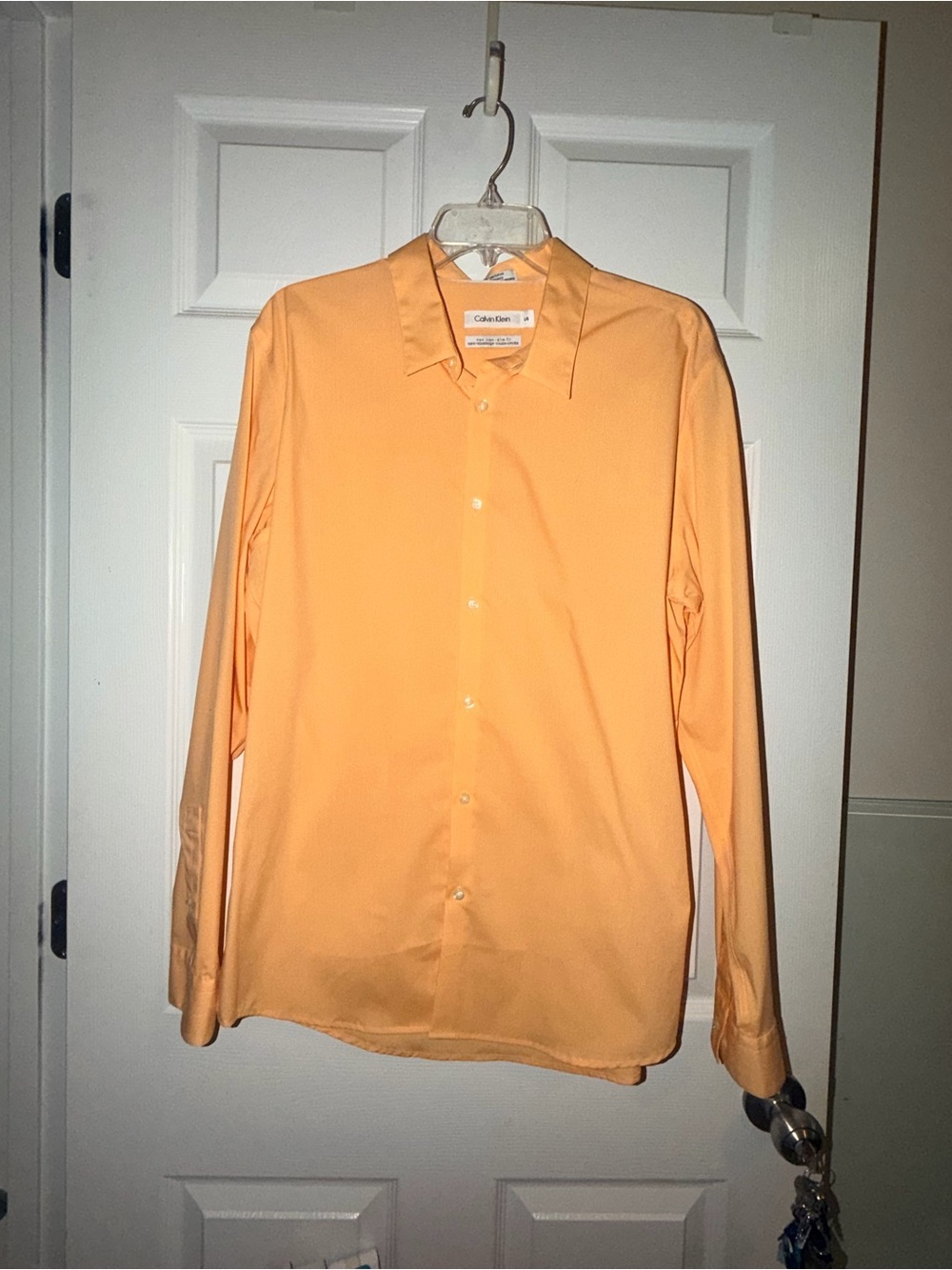 Calvin Klein Men’s Peachy Orange Dress Shirt
